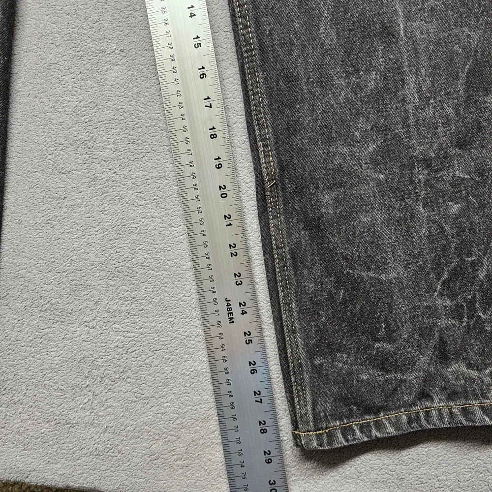 Faded Glory Jeans Mens 40x32‎ Gray Denim Relaxed Fit Straight Leg Streetwear